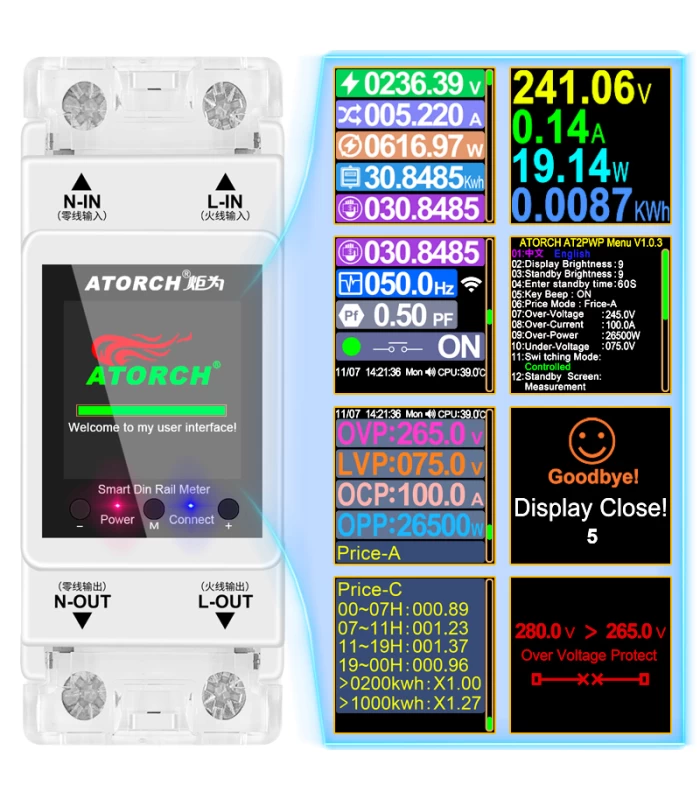 Inteligentny licznik WiFi do pomiaru energii elektrycznej TUYA Smart