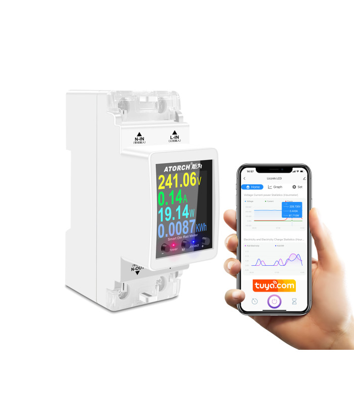 Inteligentny licznik energii elektrycznej WiFi Tuya