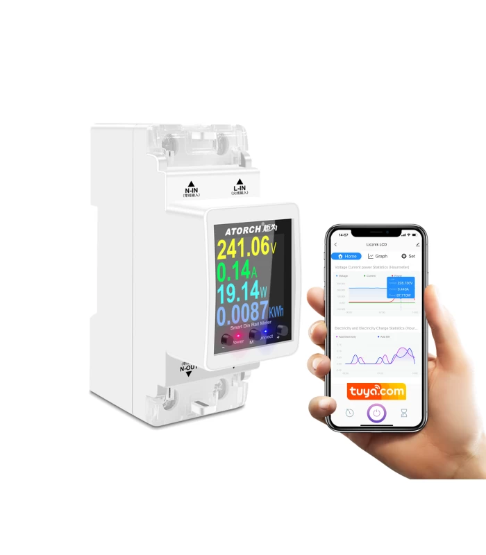 Inteligentny licznik energii elektrycznej WiFi Tuya