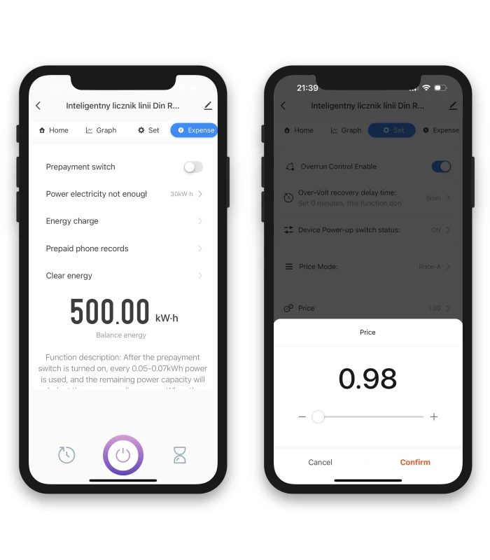 Inteligentny licznik WiFi do pomiaru energii elektrycznej TUYA Smart