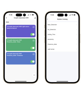 Mikrofalowy czujnik obecności ruchu WiFi TUYA i Smart Life 5V DC
