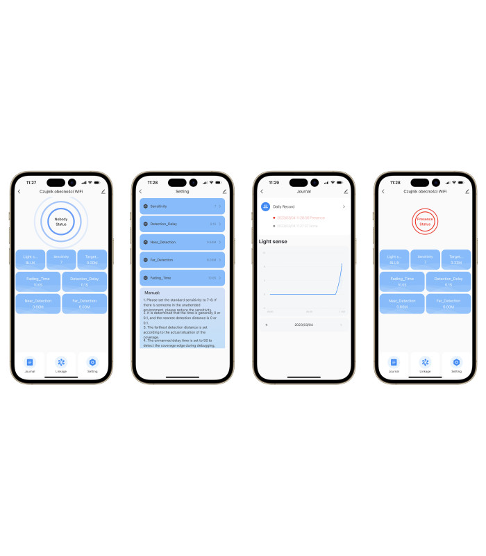 Mikrofalowy czujnik obecności ruchu WiFi TUYA i Smart Life 5V DC