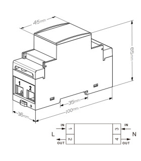 1-fazowy dwukierunkowy LICZNIK energii WiFi TUYA 80A DIN