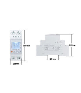 1-fazowy dwukierunkowy LICZNIK energii WiFi TUYA 80A DIN