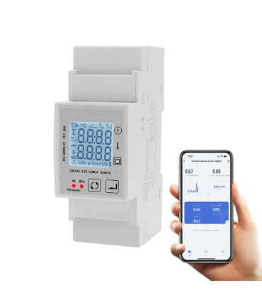 1-fazowy dwukierunkowy LICZNIK energii ZigBee TUYA 80A DIN