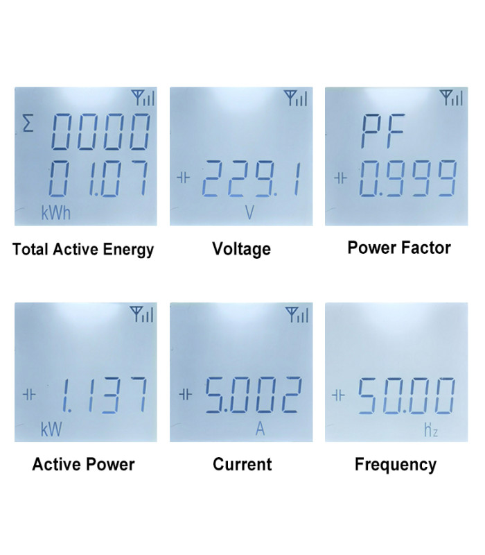 1-fazowy dwukierunkowy LICZNIK energii ZigBee TUYA 80A DIN
