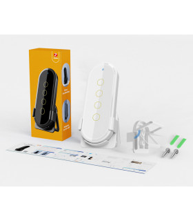 Dotykowy pilot ZigBee TUYA 4 kanały 12 scen biały