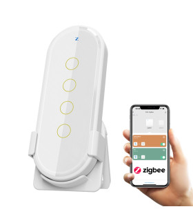 Dotykowy pilot ZigBee TUYA 4 kanały 12 scen biały
