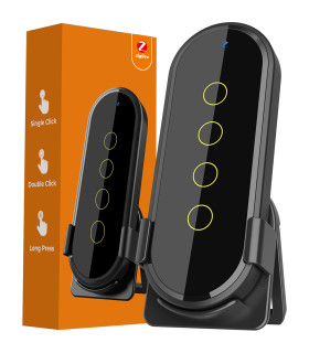 Dotykowy pilot ZigBee TUYA 4 kanały 12 scen czarny