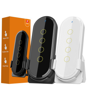 Dotykowy pilot ZigBee TUYA 4 kanały 12 scen czarny