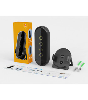 Dotykowy pilot ZigBee TUYA 4 kanały 12 scen czarny