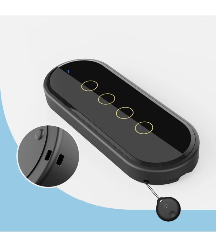 Dotykowy pilot ZigBee TUYA 4 kanały 12 scen czarny