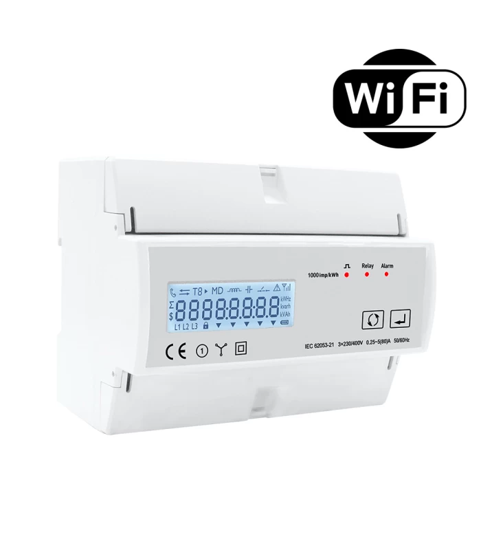 Trójfazowy, dwukierunkowy licznik energii elektrycznej Tuya WiFi