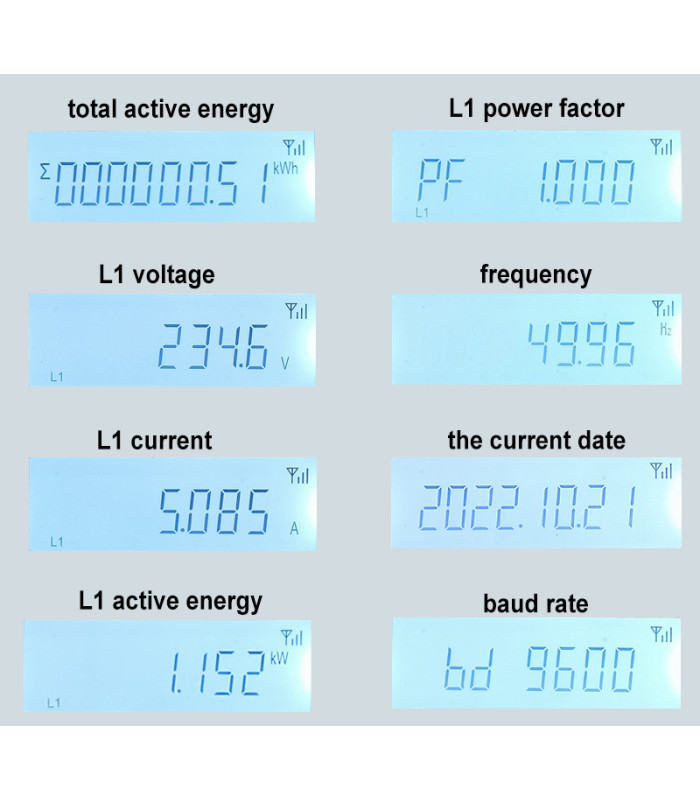 Trójfazowy, dwukierunkowy licznik energii elektrycznej Tuya WiFi