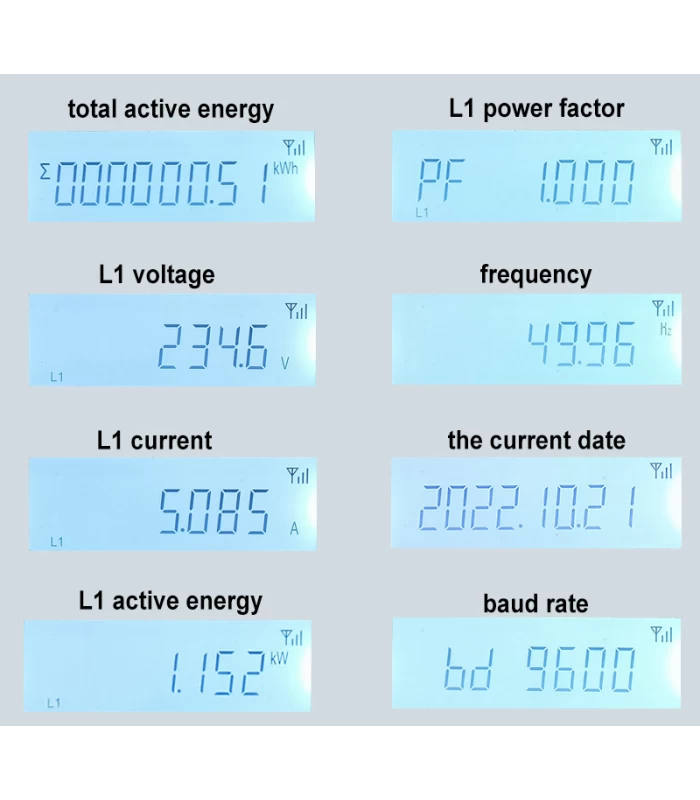 Trójfazowy, dwukierunkowy licznik energii elektrycznej Tuya WiFi