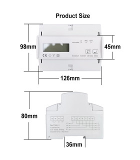 Trójfazowy, dwukierunkowy licznik energii elektrycznej Tuya WiFi