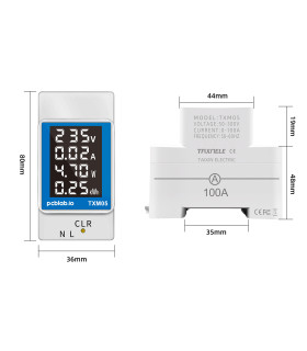 Licznik prądu energii elektrycznej na szynę DIN z wyświetlaczem LCD