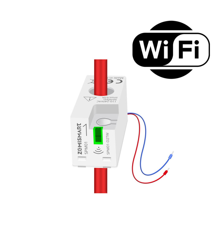 Licznik energii prądu 1-fazowy dwukierunkowy przekładnik 63A WiFi TUYA