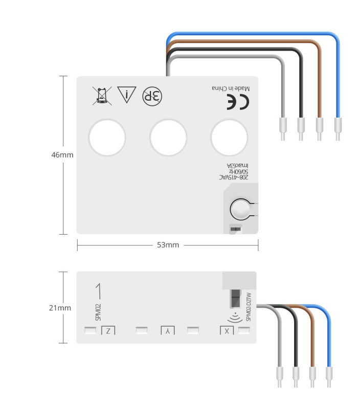 Licznik energii prądu 3-fazowy dwukierunkowy przekładnik 63A WiFi TUYA