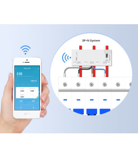 Licznik energii prądu 3-fazowy dwukierunkowy przekładnik 63A WiFi TUYA