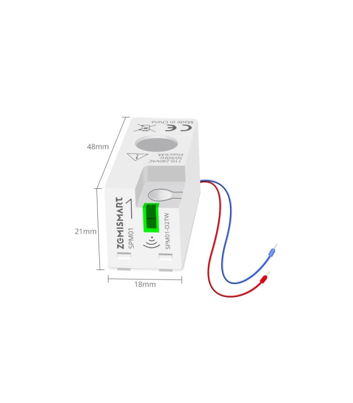 Licznik energii prądu 1-fazowy dwukierunkowy przekładnik 63A ZigBee TUYA