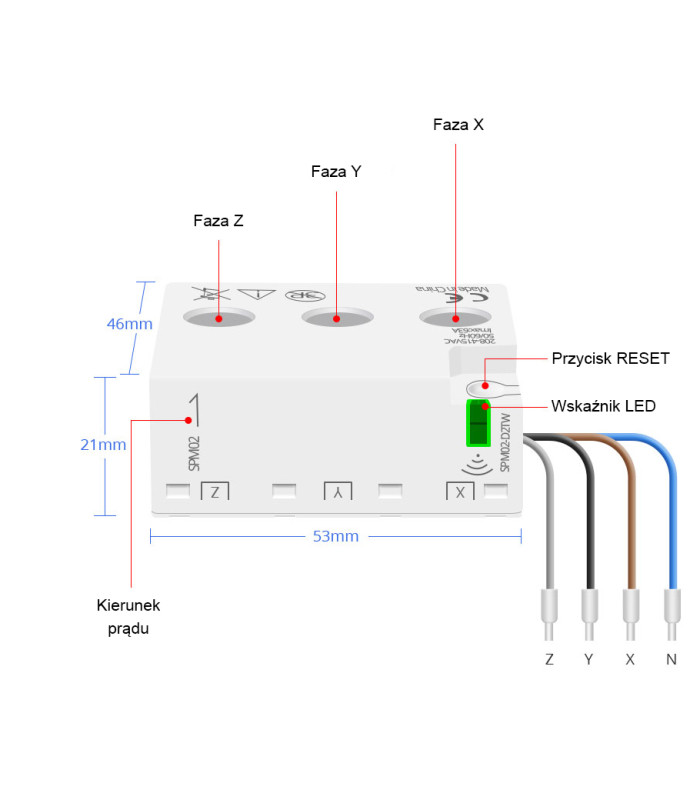 Licznik energii prądu 3-fazowy dwukierunkowy przekładnik 63A ZigBee TUYA
