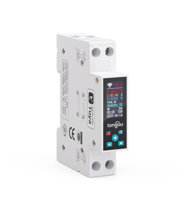 Inteligentny Licznik energii z LCD Przedpłatowy Przekaźnik 50A WiFi TUYA