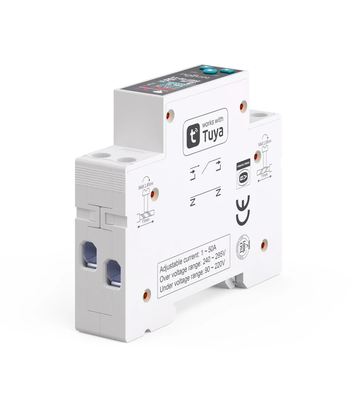 Inteligentny Licznik energii z LCD Przedpłatowy Przekaźnik 50A WiFi TUYA