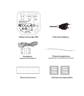Sterownik bramy przesuwnej TUYA WiFi z czujnikiem