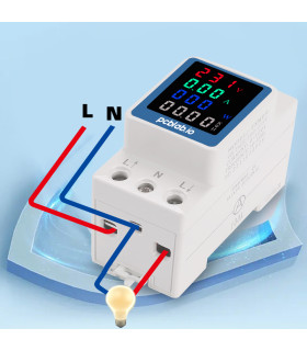 Licznik energii prądu mocy napięcia na szynę DIN