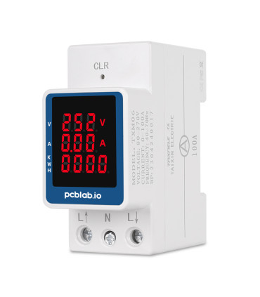 Licznik energii prądu napięcia LCD na szynę DIN