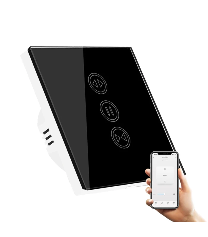 Dotykowy sterownik rolet ZigBee TUYA czarny