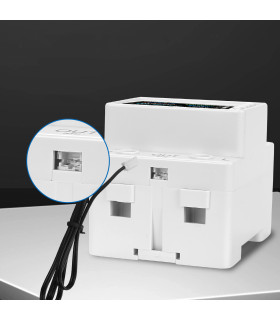 Licznik energii prądu mocy z przekaźnikiem 63A i wyświetlaczem LCD