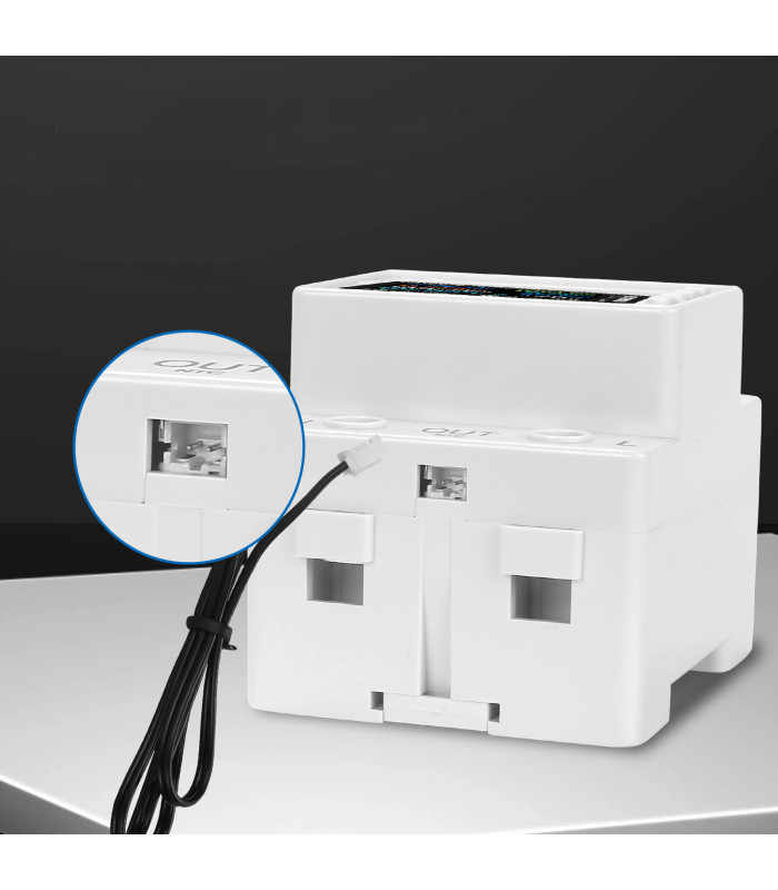 Licznik energii prądu mocy z przekaźnikiem 63A i wyświetlaczem LCD