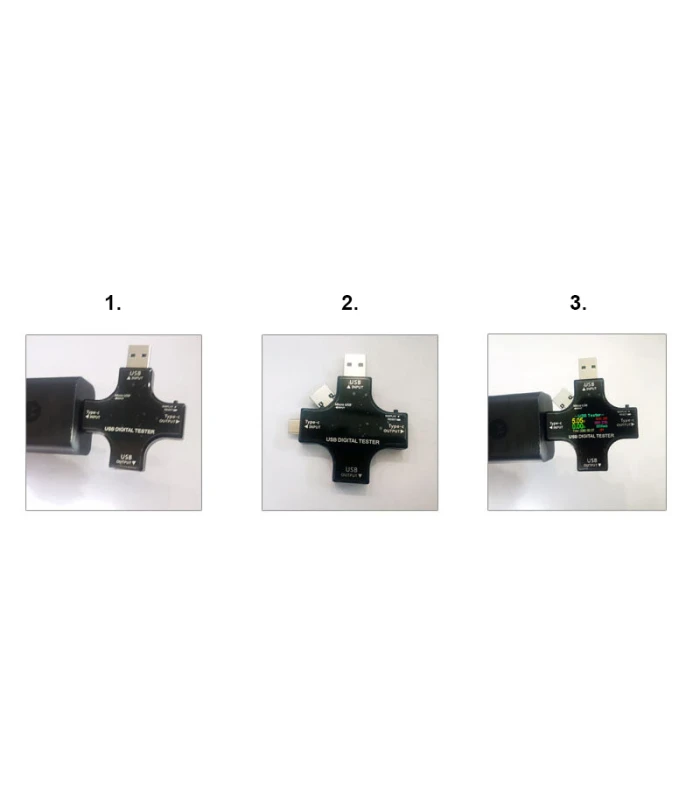 Tester miernik licznik USB-C USB-A prąd napięcie moc 32V/5.1A