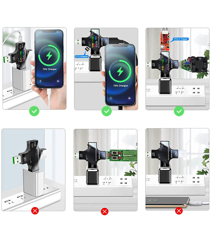 Tester miernik licznik USB-C USB-A prąd napięcie moc 32V/5.1A
