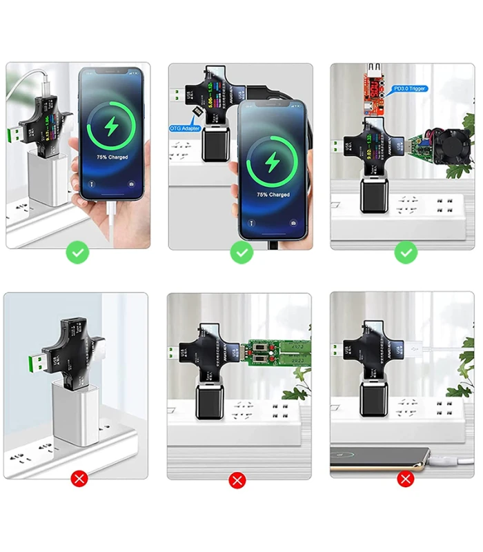 Tester miernik licznik USB-C USB-A prąd napięcie moc 32V/5.1A