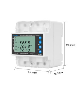 Dwukierunkowy, 3-fazowy Licznik energii elektrycznej 3x80A
