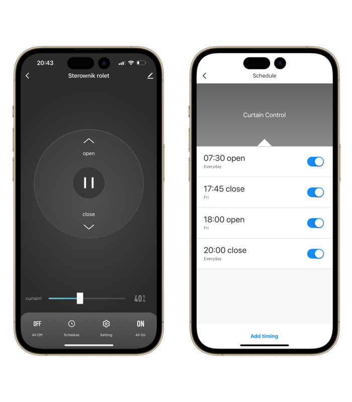 Inteligentny sterownik WiFi do rolet aplikacja TUYA i Smart Life
