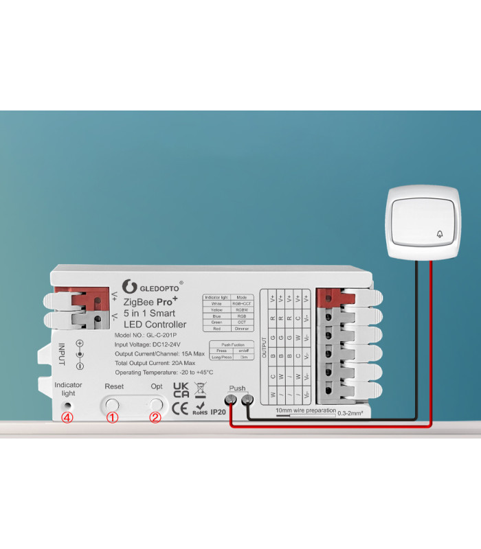 Sterownik ZigBee 5 w 1 do pasków LED Hue TUYA Home Assistant
