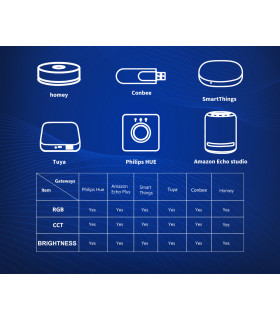 Sterownik ZigBee 5 w 1 do pasków LED Hue TUYA Home Assistant