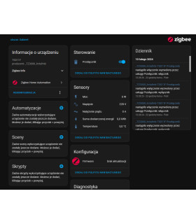 Przekaźnik ZigBee 63A* z pomiarem prądu na szynę DIN TUYA Smart Life HA