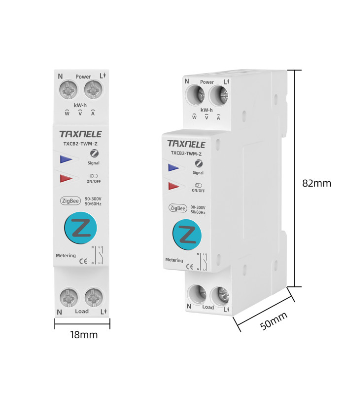 Przekaźnik ZigBee 16A z pomiarem prądu na szynę DIN TUYA Smart Life HA