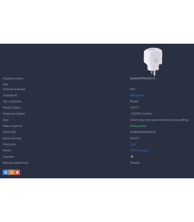 Przekaźnik ZigBee 16A z pomiarem prądu na szynę DIN TUYA Smart Life HA