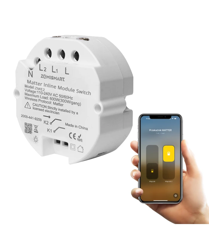 Przekaźnik MATTER WiFi Apple HomeKit Google Home Assistant TUYA