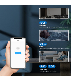 Przekaźnik WiFi 63A pomiar prądu DIN eWeLink Sonoff funkcje zabezpieczające