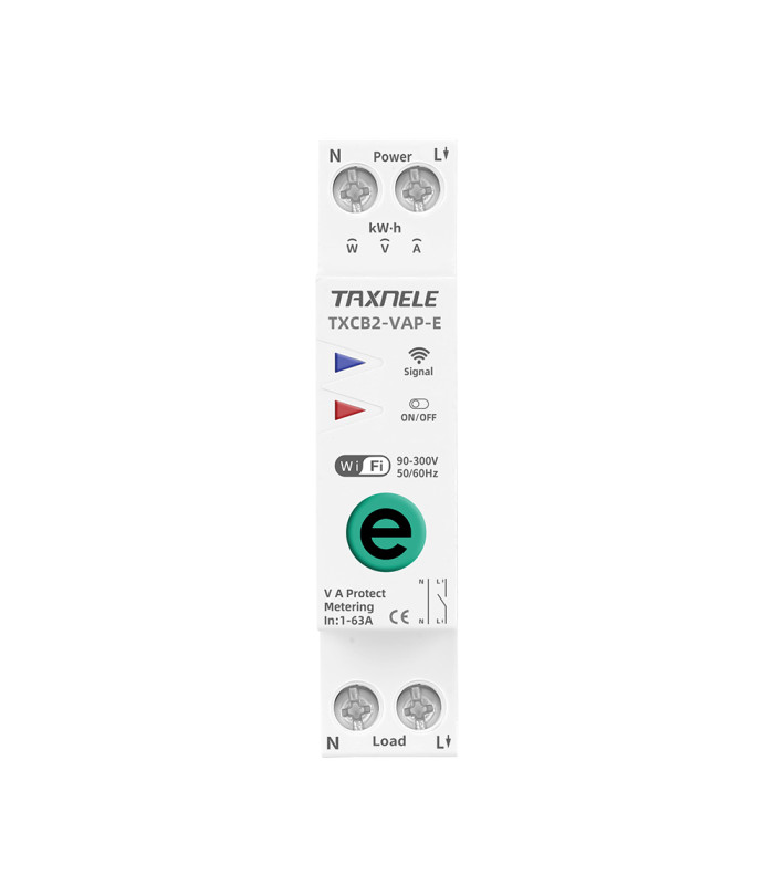 Przekaźnik WiFi 63A pomiar prądu DIN eWeLink Sonoff funkcje zabezpieczające