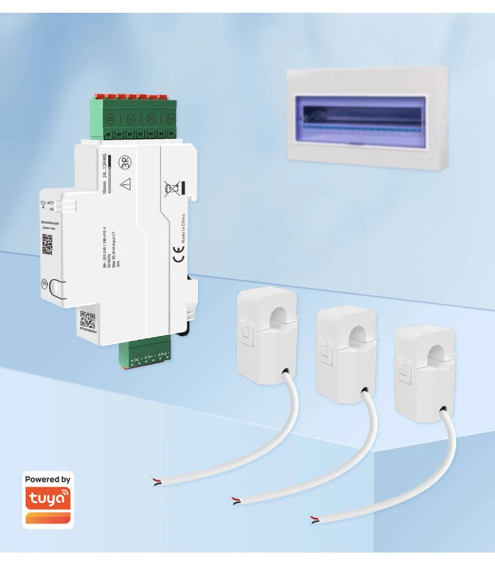 Licznik energii 3-fazowy 2-kierunkowy 120A ZigBee TUYA Home Assistant