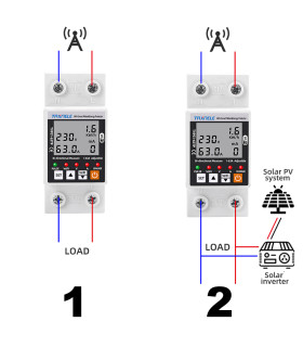 Dwukierunkowy 1-fazowy licznik energii WiFi przekaźnik 63A TUYA Smart