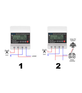 Jednofazowy licznik energii 2-kierunkowy PV przekaźnik 100A WiFi TUYA